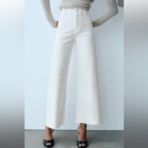 NWT ZARA HIGH-WAISTED ZW MARINE STRAIGHT JEANS SZ 4